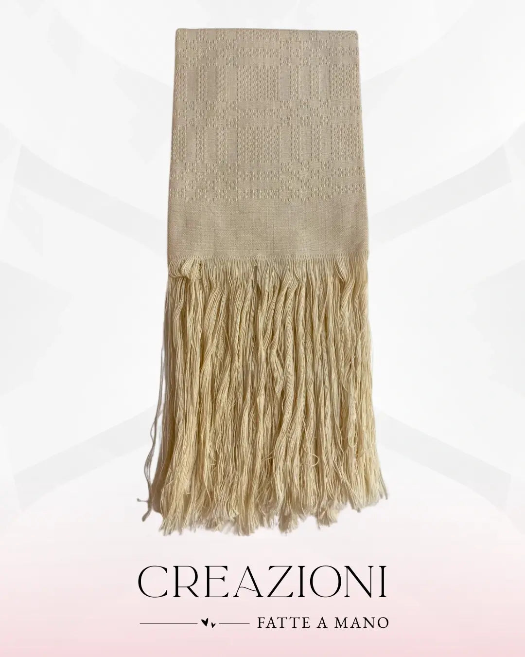 Asciugamano Crema - Tessitura con Frange